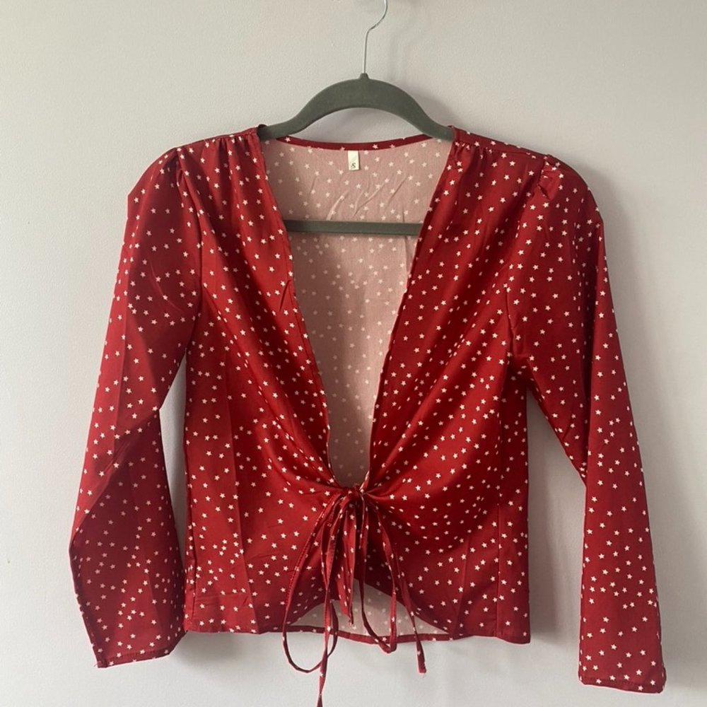 Verge Girl Tie Front Top - Size S